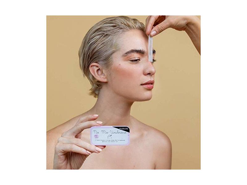 No Mo-Unibrow Eyebrows Hypoallergenic Waxing Srtips Portable Hair Removal Kit, 24 Count