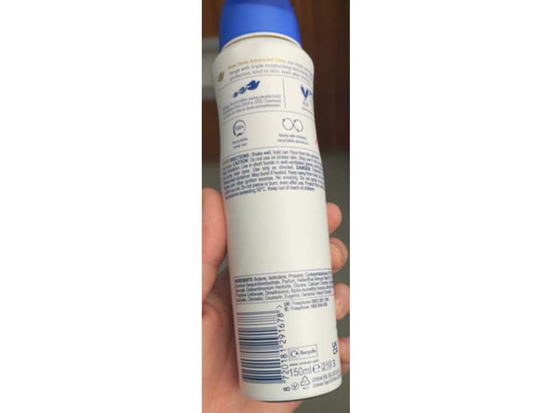 Dove Advanced Care Original Anti-Perspirant Spray, 150 mL