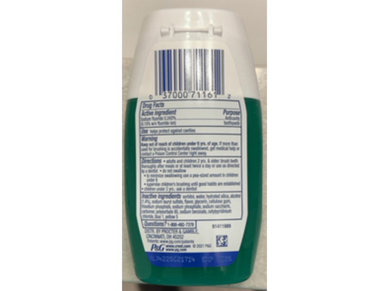 Crest Complete Plus Scope Outlast Anticavity Fluoride Toothpaste, Minty Fresh Liquid Gel, 4.6 oz/130 g, Pack Of 2