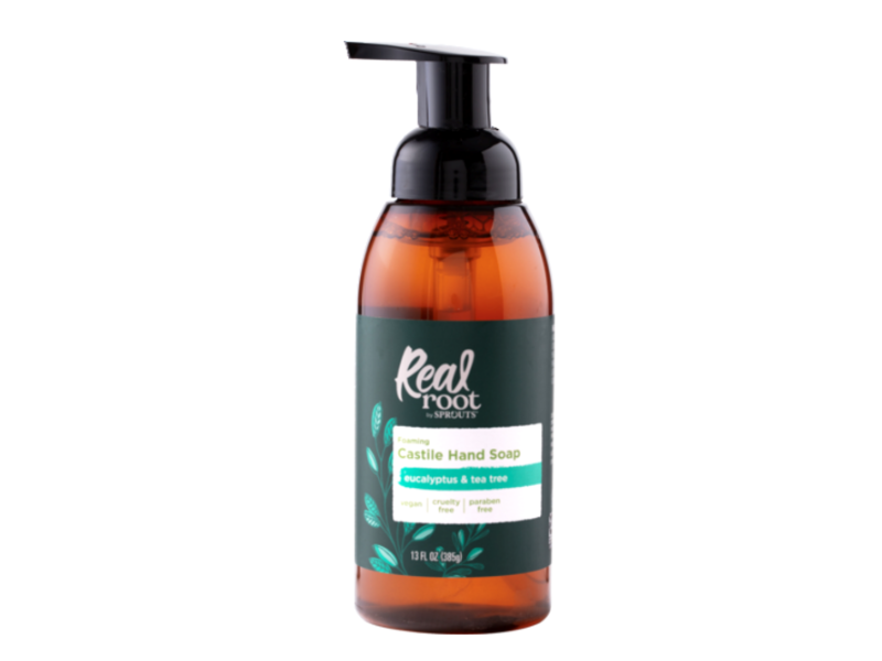 Real Root By Sprouts Foaming Castile Hand Soap, Eucalyptus & Tea Tree, 13 fl oz/385 g
