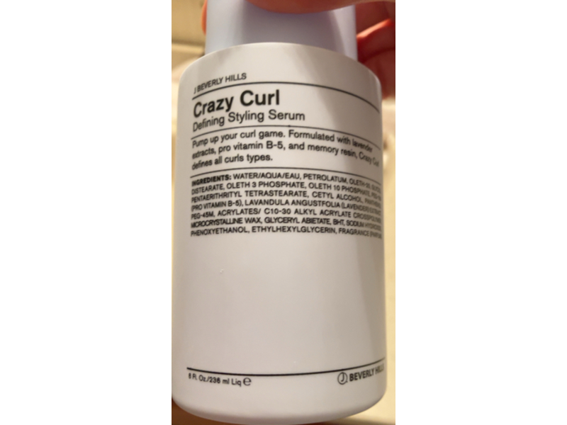 J Beverly Hills Blue Crazy Curl Defining Styling Serum, 8 fl oz/236 mL