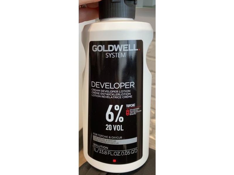 Goldwell Cream Developer Lotion, 6% 20 Vol, 33.8 fl oz/1 L