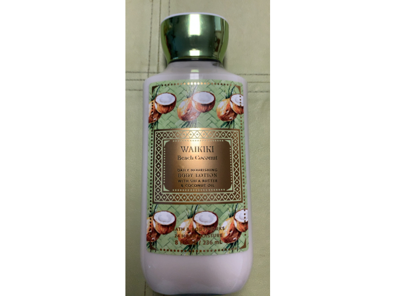 Bath & Body Works Daily Nourishing Body Lotion, Waikiki Beach Coconut, Shea Butter & Coconut Oil, 8 fl oz/236 mL