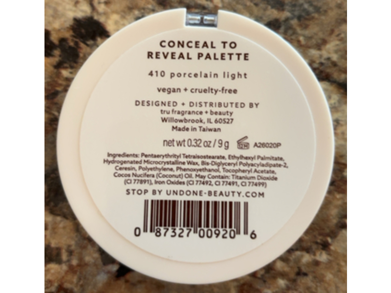 Undone Beauty Conceal To Reveal Palette, 410 Porcelain Light, 0.32 oz/9 g