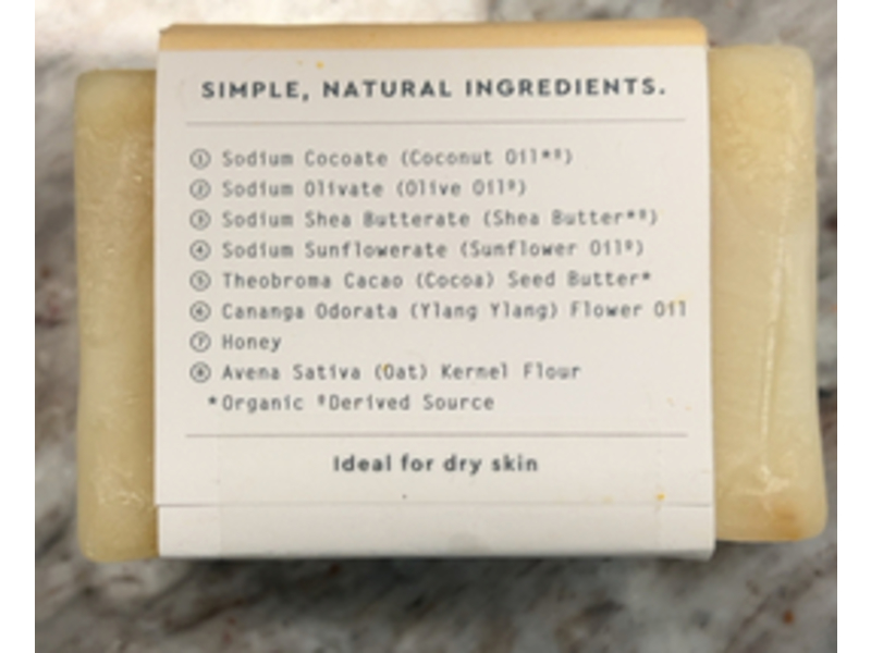 Rocky Mountain Soap Natural Bar Soap, Honey, Oats & Cocoa Butter