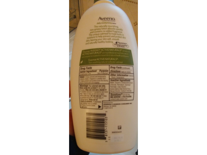 Aveeno Daily Moisturizing Lotion, 20 fl oz/532 mL