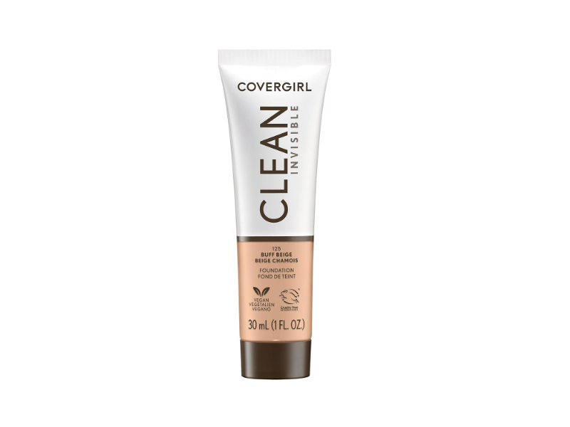 Covergirl Clean Invisible Foundation, 125 Buff Beige, 1 fl oz/ 30 mL
