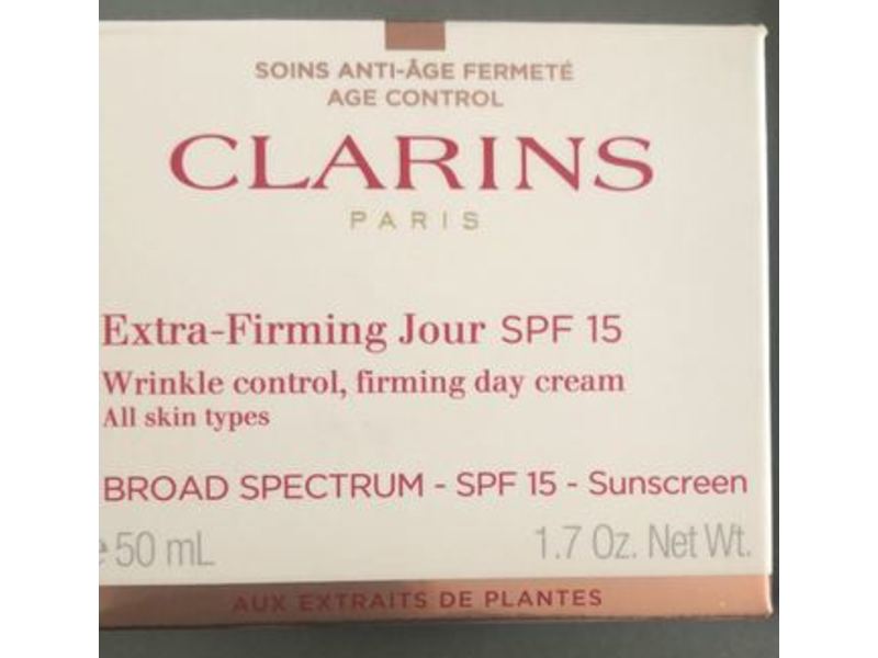Clarins Paris Extra-Firming Jour Wrinkle Control, Firming Day Cream, SPF 15, 1.7 oz/50 mL