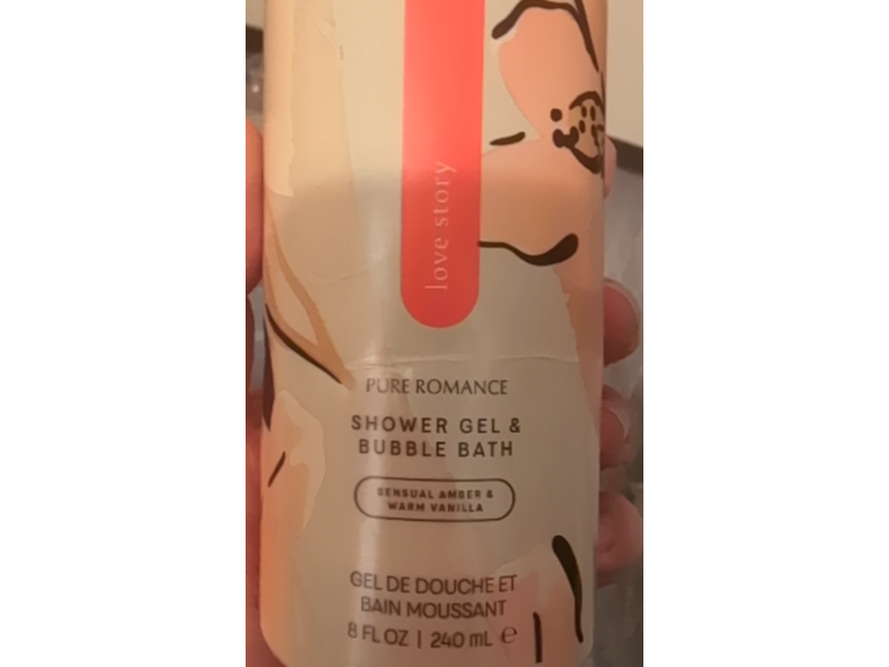 Pure Romance Shower Gel & Bubble Bath, Love Story, 8 fl oz/240 mL