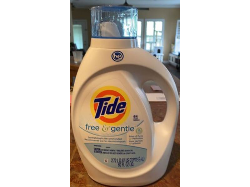 Tide Liquid Laundry Detergent, Free & Gentle, 64 Loads, 92 fl oz