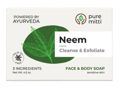 Pure Mitti Natural Hand & Body Soap, Neem, 1.2 oz