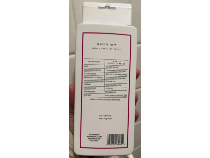 Native Body Wash, Holiday Gumdrop, 18 fl oz/532 mL