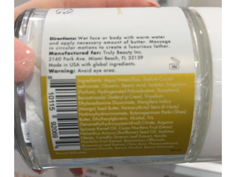 Truly Coco Cloud Whipped Shave Butter, 3 fl oz/90 mL