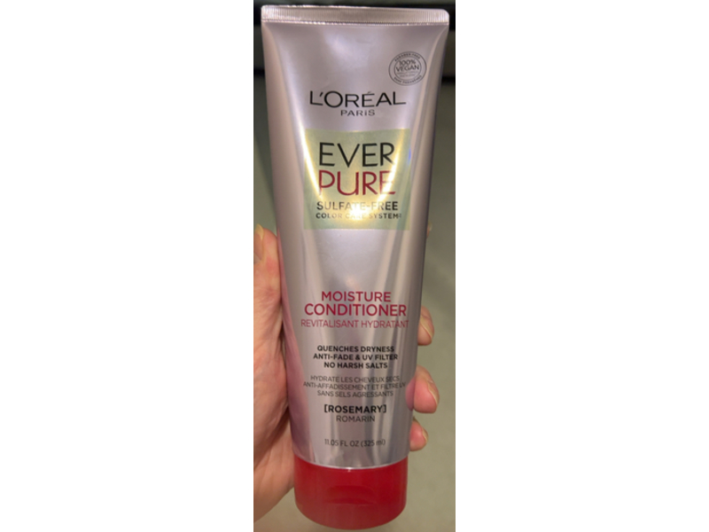 L'Oreal Paris EverPure Moisture Conditioner, Rosemary, 11.05 fl oz/325 mL