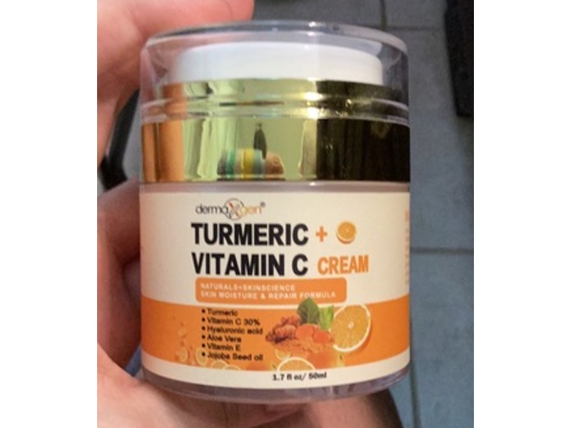 Dermaxgen Turmeric + Vitamin c Cream, 1.7 fl oz/50 mL