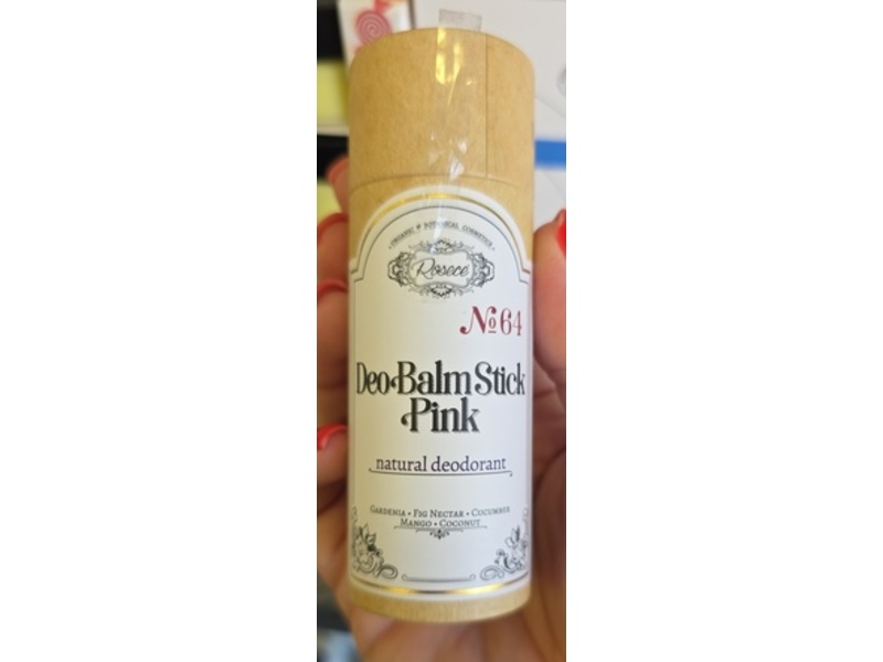 Rosece Natural Deodorant Deo Balm Stick, 2 fl oz/60 mL
