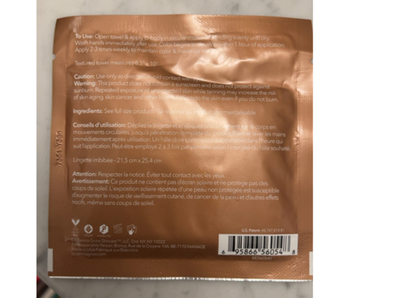 Dr Dennis Gross Alpha Bera Self Tanner Glow Pad, Intense Glow, 8 Count