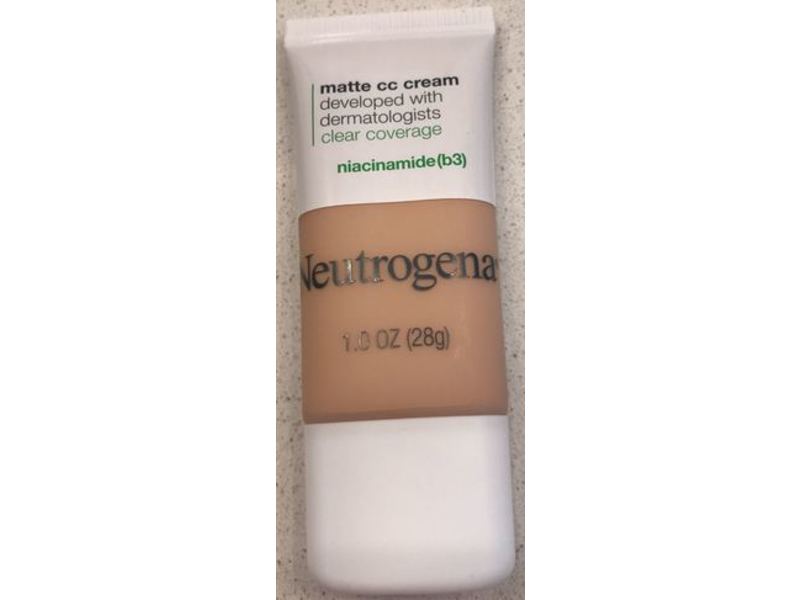 Neutrogena Clear Coverage Matte CC Cream, Alabaster 1.5, 1 oz/28 g