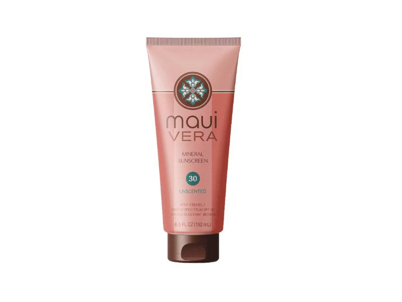 Maui Vera Mineral Sunscreen, SPF 30, Unscented, 6.5 fl oz/192 mL