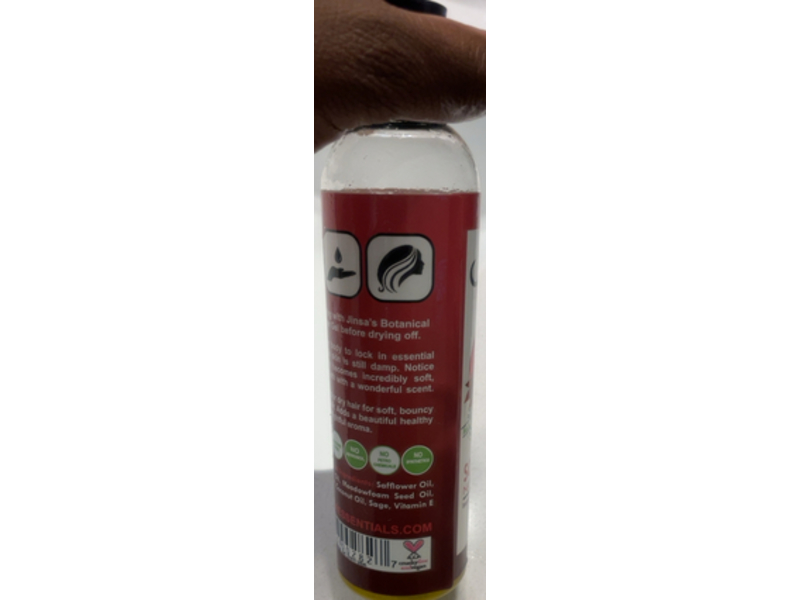 Jinsa Essentials Soft Silky Smooth Natural Moisturizing Oil, Pomegranate, 6 fl oz/180 mL