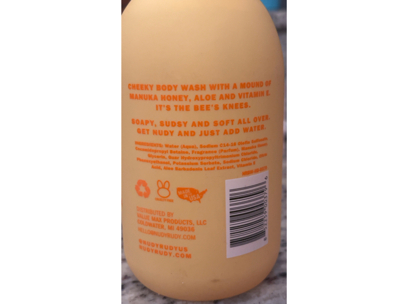 Nudy Rudy Hunny Bunny Body Wash, 16.9 fl oz/500 mL