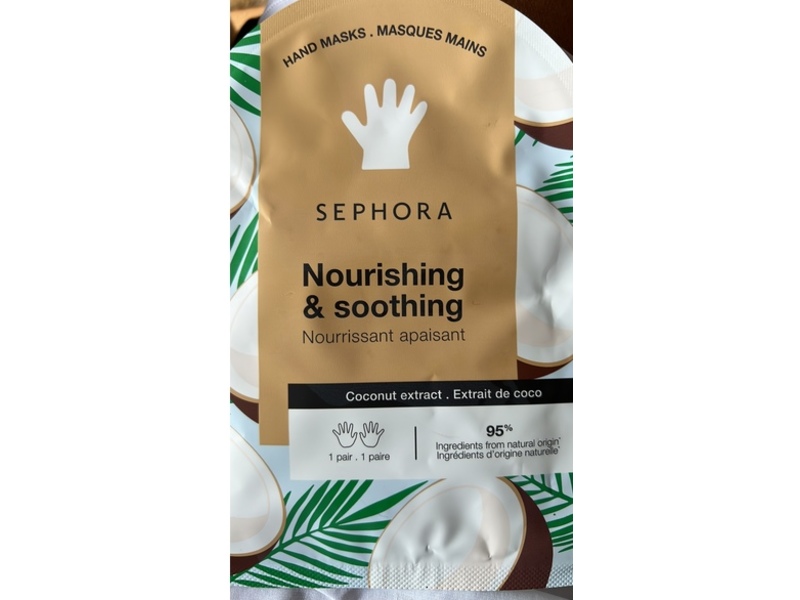 Sephora Nourishing & Soothing Hand Masks, Coconut Extract, 1 Pair
