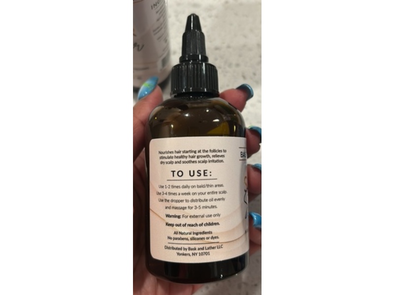 Bask & Lather Scalp Stimulator Hair Growth Oil, 4 fl oz/118 mL