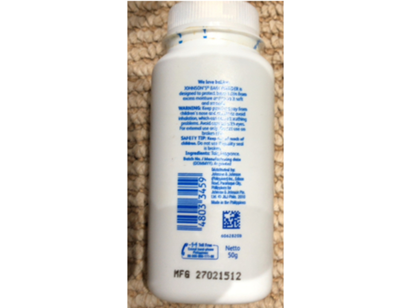 Johnson & Johnson's Baby Powder, 50 g