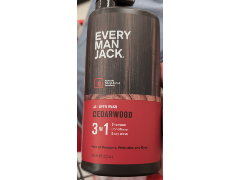 Every Man Jack All Over Wash, Cedarwood, 28.8 fl oz/858 mL
