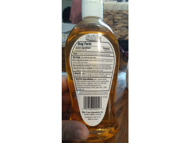 Safety Gold Antibacterial Hand Soap, 15 fl oz/444 mL