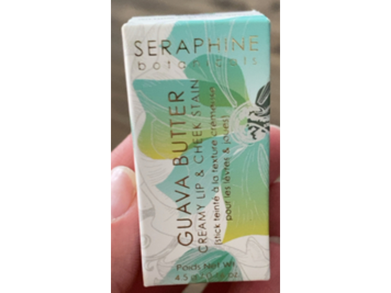 Seraphine Botanicals Natural Creamy Lip & Cheek Stain Butter, Guava, 0.16 oz/4.5 g