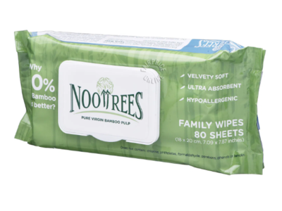 NooTrees Family Wipes, Bamboo, 80 Count