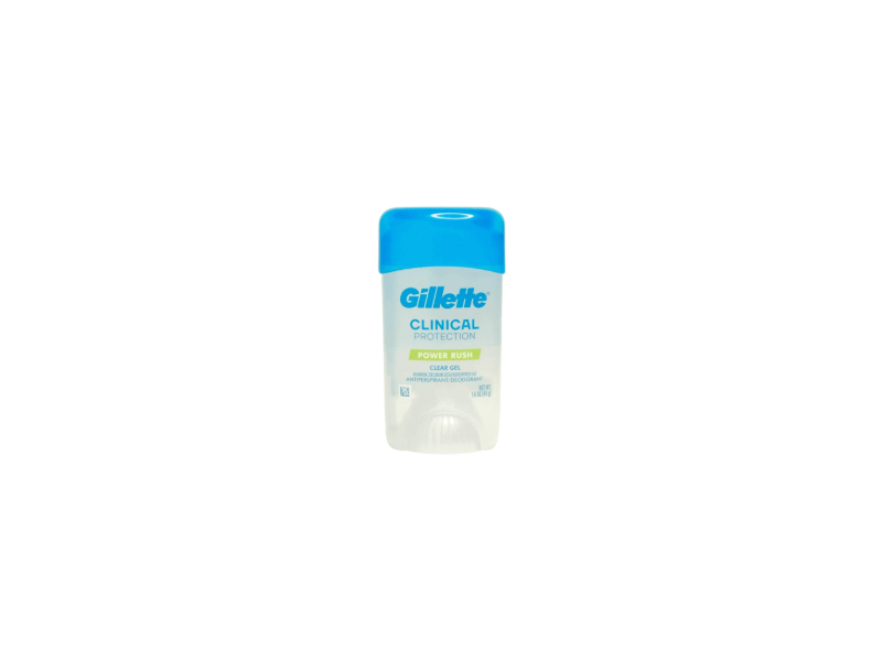 Gillette Clinical Protection Clear Gel Antiperspirants &Deodorant, Power Rush, 1.6 oz/45 g