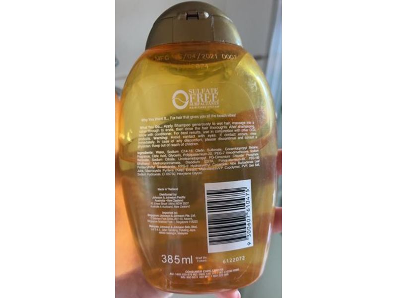 Ogx Beach Vibes Texture Shampoo, Sea Salt Waves, 13 fl oz/385 mL