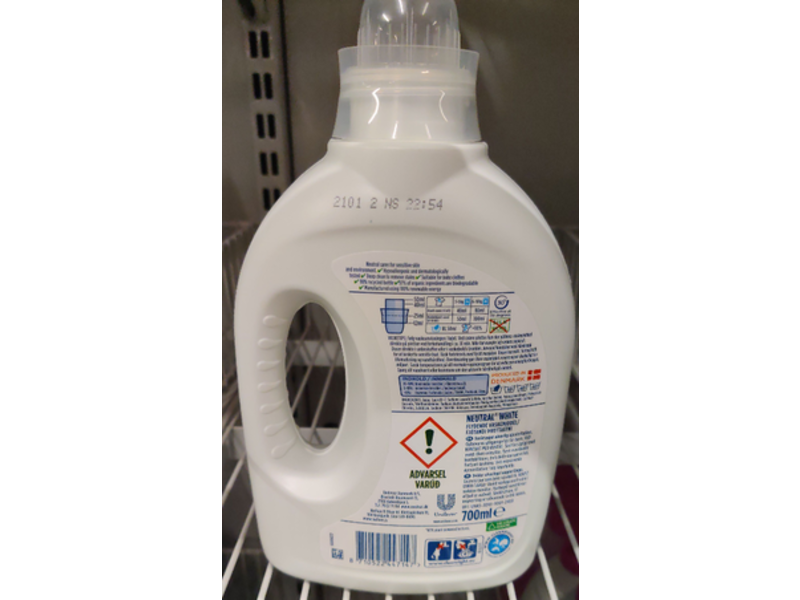 Neutral White Laundry Liquid Detergent, 14 Loads, 700 mL