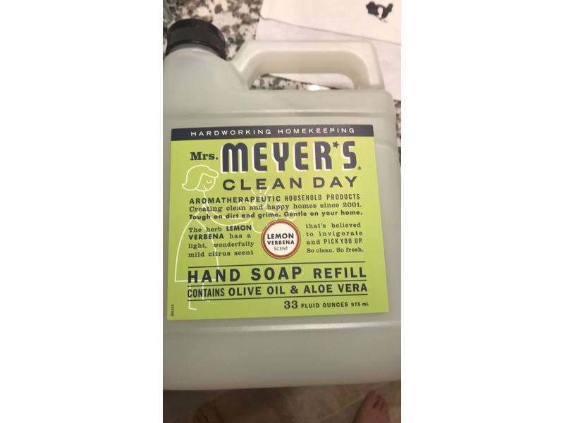 Mrs. Meyer's Clean Day Liquid Hand Soap Refill, Lemon Verbena, 33 fl oz