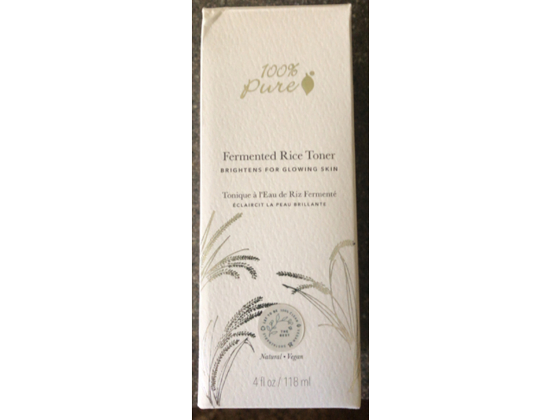 100% Pure Fermented Rice Toner, 4 fl oz/118 mL