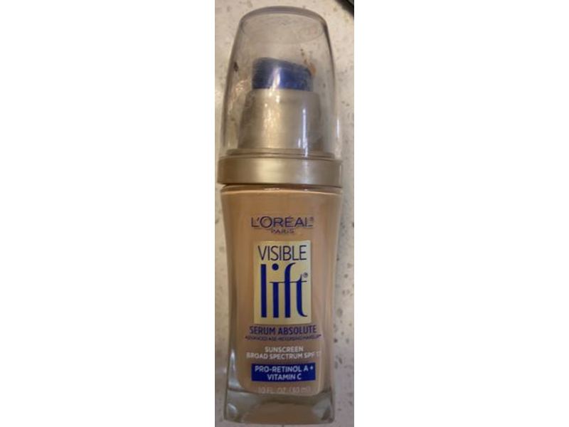 L'Oreal Paris Visible Lift Foundation Serum, SPF 17, Sand Beige, 1.0 fl oz/30 mL