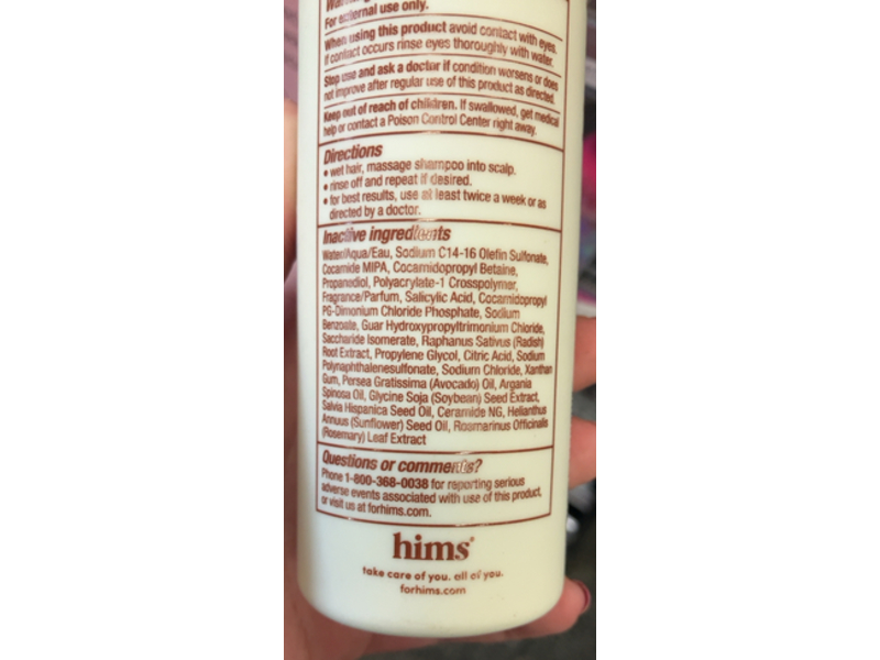 Hims Dandruff Detox Anti-Dandruff Shampoo, Evergreen Mint Scent, 6.4 fl oz/190 mL