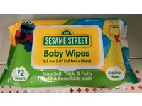 Sesame Street Baby Wipes, Alcohol Free, 72 Count - thumbnail 2