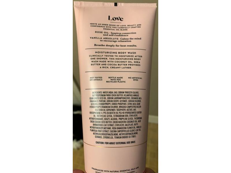 Bath & Body Works Aromatherapy Love Body Wash, Rose Vanilla, 10 fl oz/296 ml