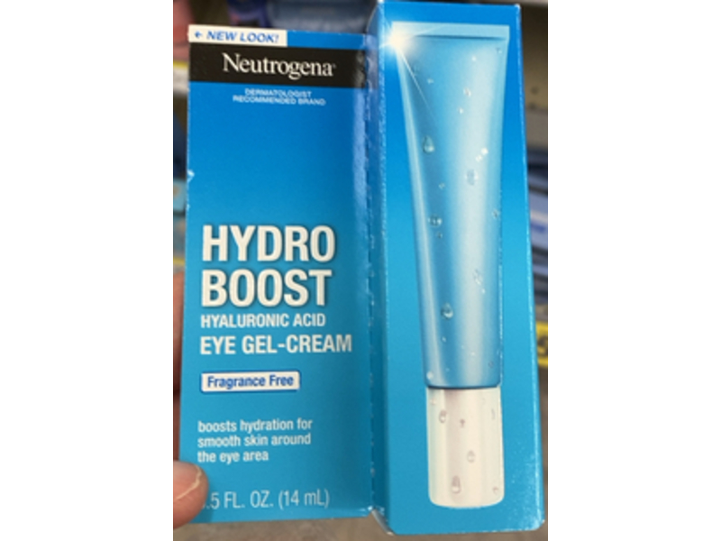 Neutrogena Hydro Boost Hyaluronic Acid Eye Cream, Fragrance Free, 0.5 fl oz/14 mL