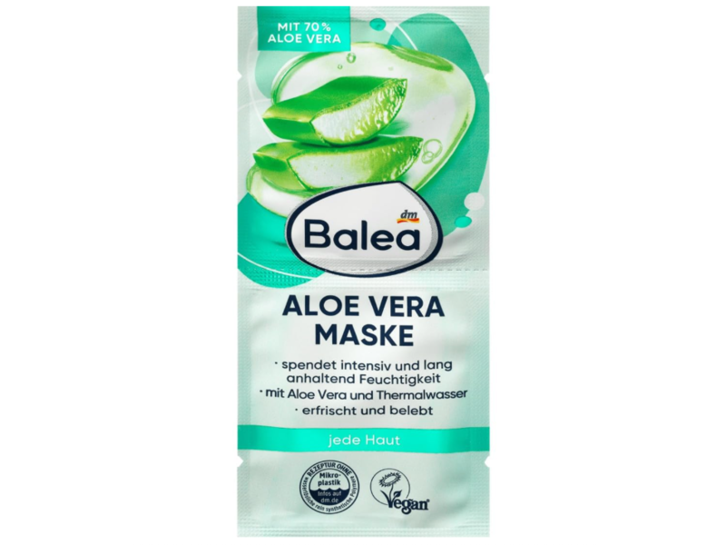 dm Balea Face Mask, Aloe Vera, 8 mL, Pack Of 2, 5 Packs