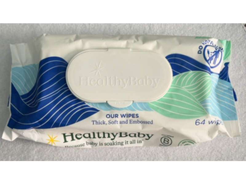 Healthy Baby Wipes, 64 Count