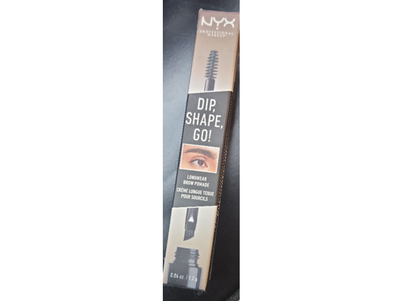 NYX Professional Makeup Dip, Shape, Go! Longwear Brow Pomade, Ash Brown, 0.04 oz/1.2 g