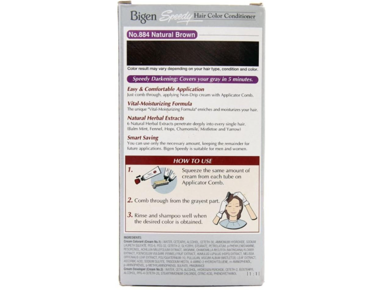 Bigen Speedy Hair Color Conditioner, 884 Natural Brown