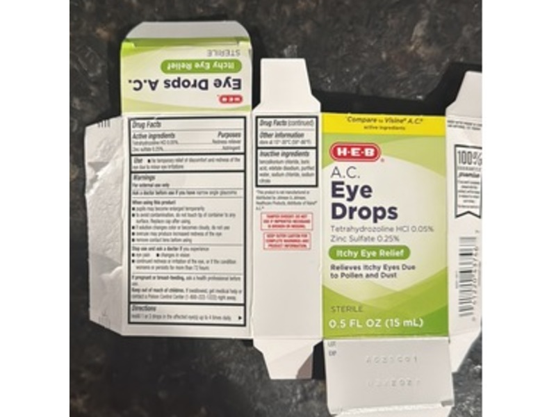 H-E-B A.C. Eye Drops, 0.5 fl oz/15 mL