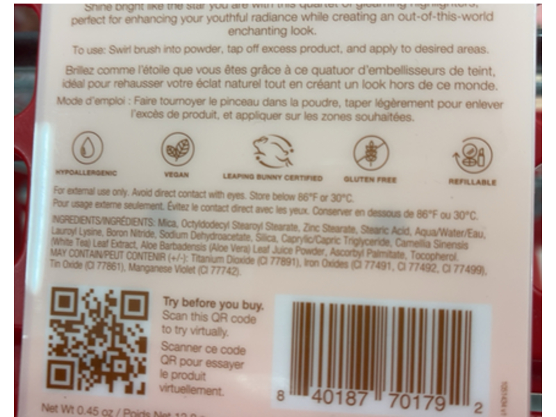 Mineral Fusion Highlighter Palette, Stargazing, 0.45 g