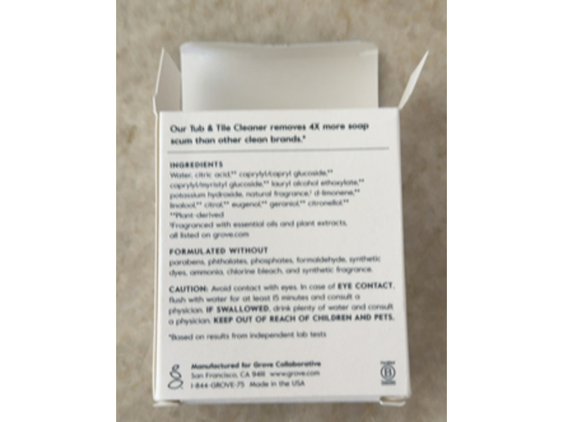 Grove Co. Tub & Tile Cleaner, Orange & Rosemary, 1fl oz/30 mL