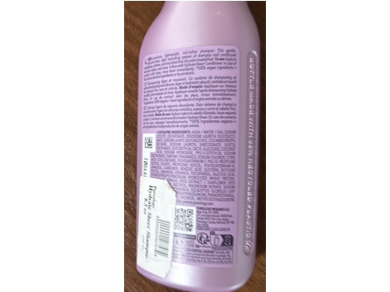 Pureology Hydrate Sheer Shampoo, 9 fl oz/266 mL